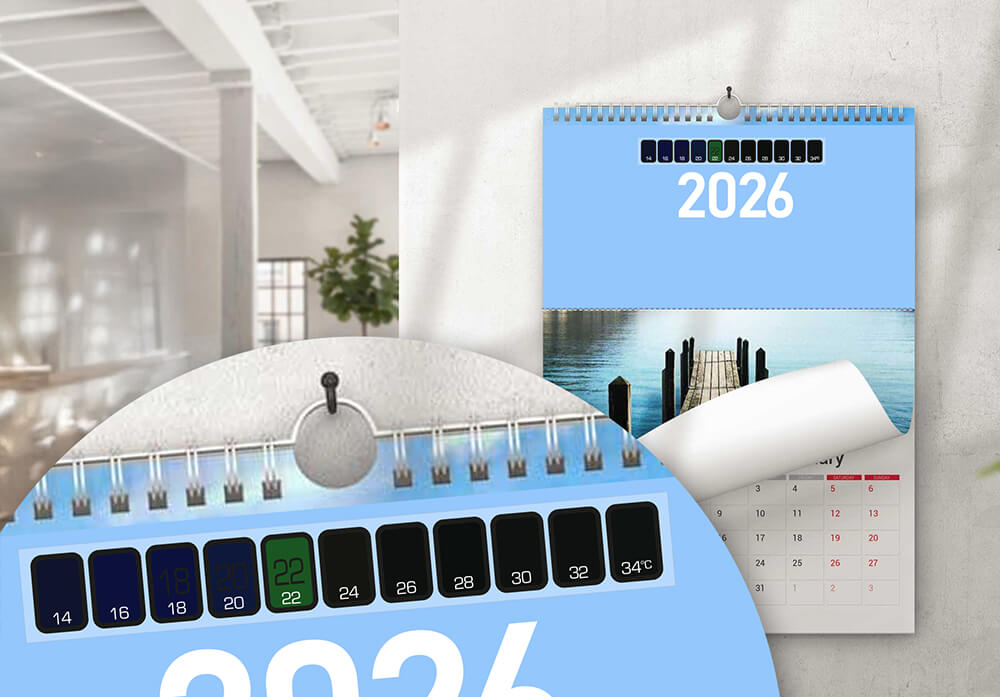 Termómetros para Calendarios, Agendas y Diarios