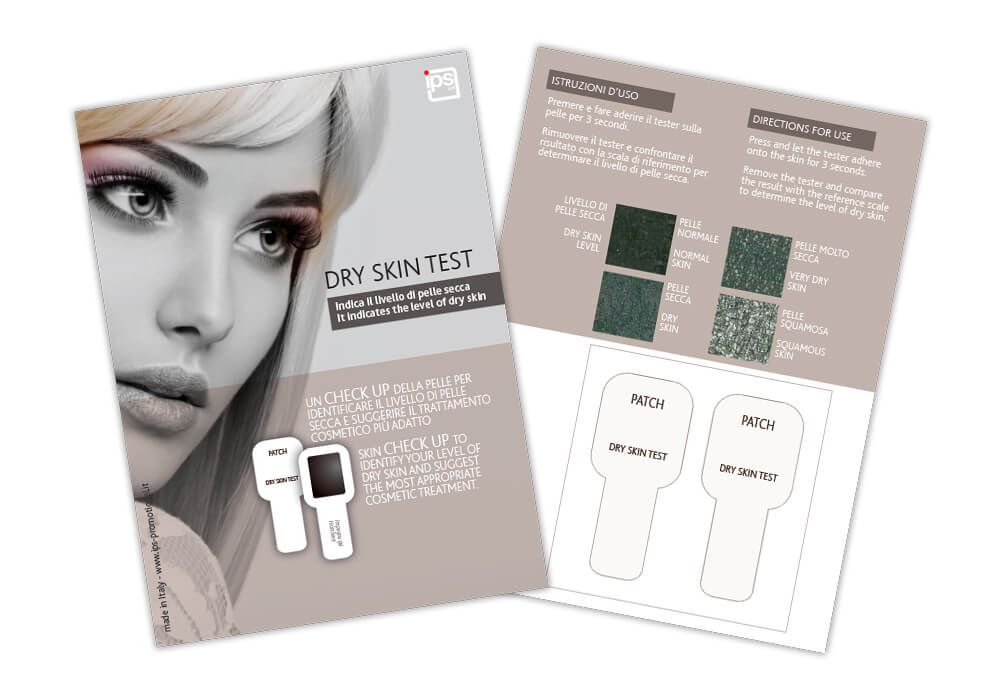 tester cosmetico personalizzabile dry skin